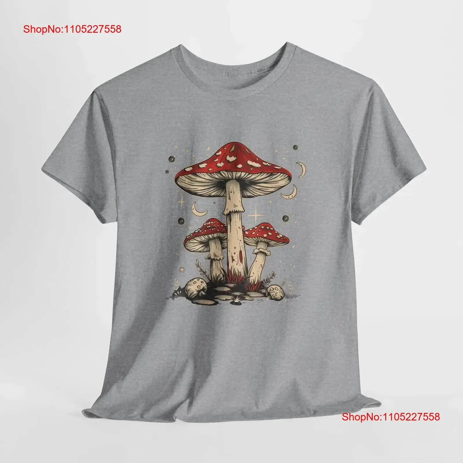 

Trippy Mushrooms T Shirt Psychedelic Hippie Groovy Vibes vintage Washed graphic streetwear Slightly homme Top For Everyday Wear