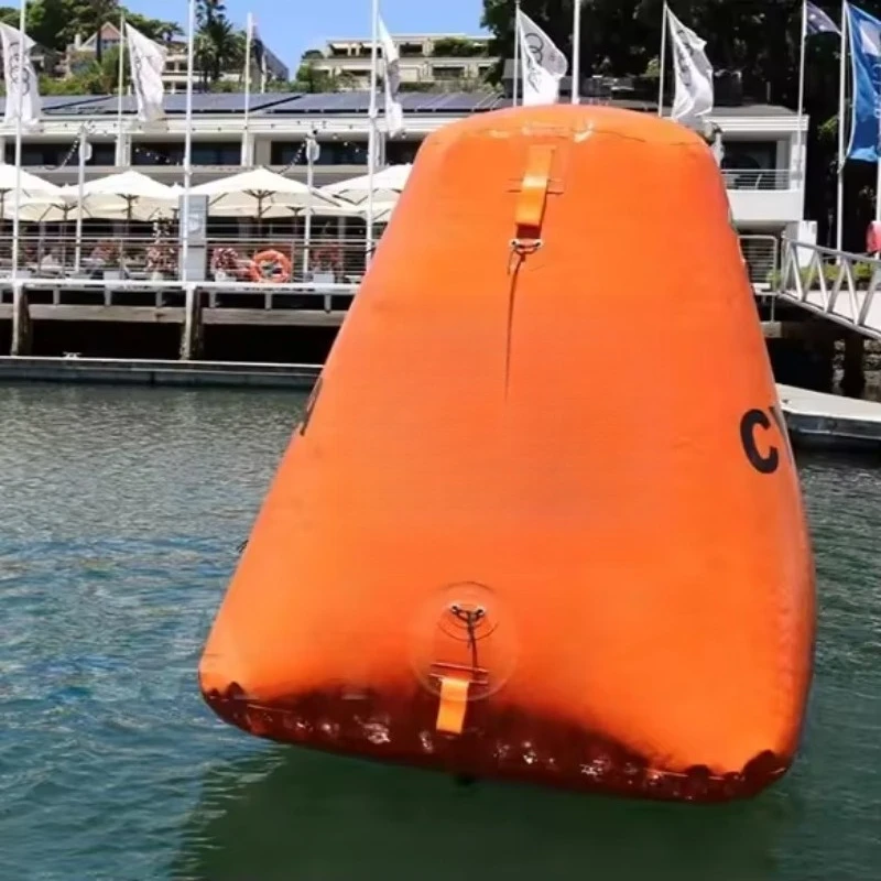 Custom Inflatable Floating Water Triangle Balloon Buoy Swimming Pool Life Buoy for Sale view 4