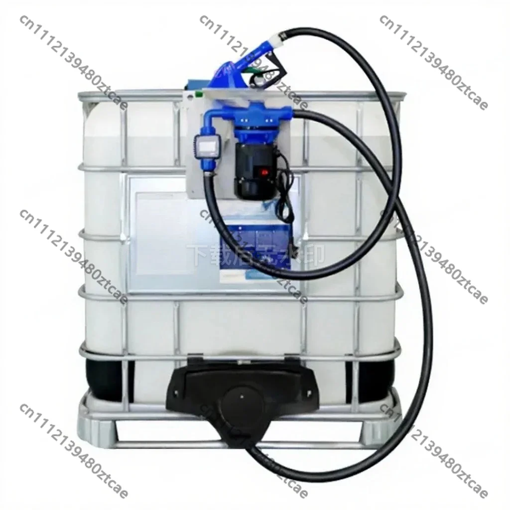 1000L Fluid Transfer Pump Kit, Portable Diesel Exhaust Fluid Dispenser with Nozzle, AUS 32 Urea Water Transfer Pump