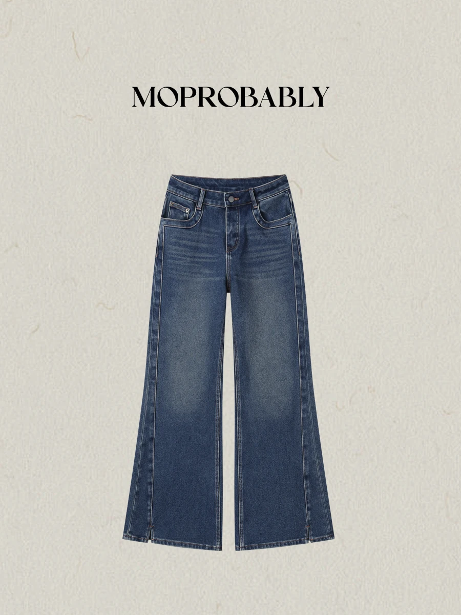 

Джинсы Li Ynuo MPBY Kexin 3D с эффектом похудения, расклешенные, из денима, универсальные, прямые, хлопковые, повседневные брюки для женщин