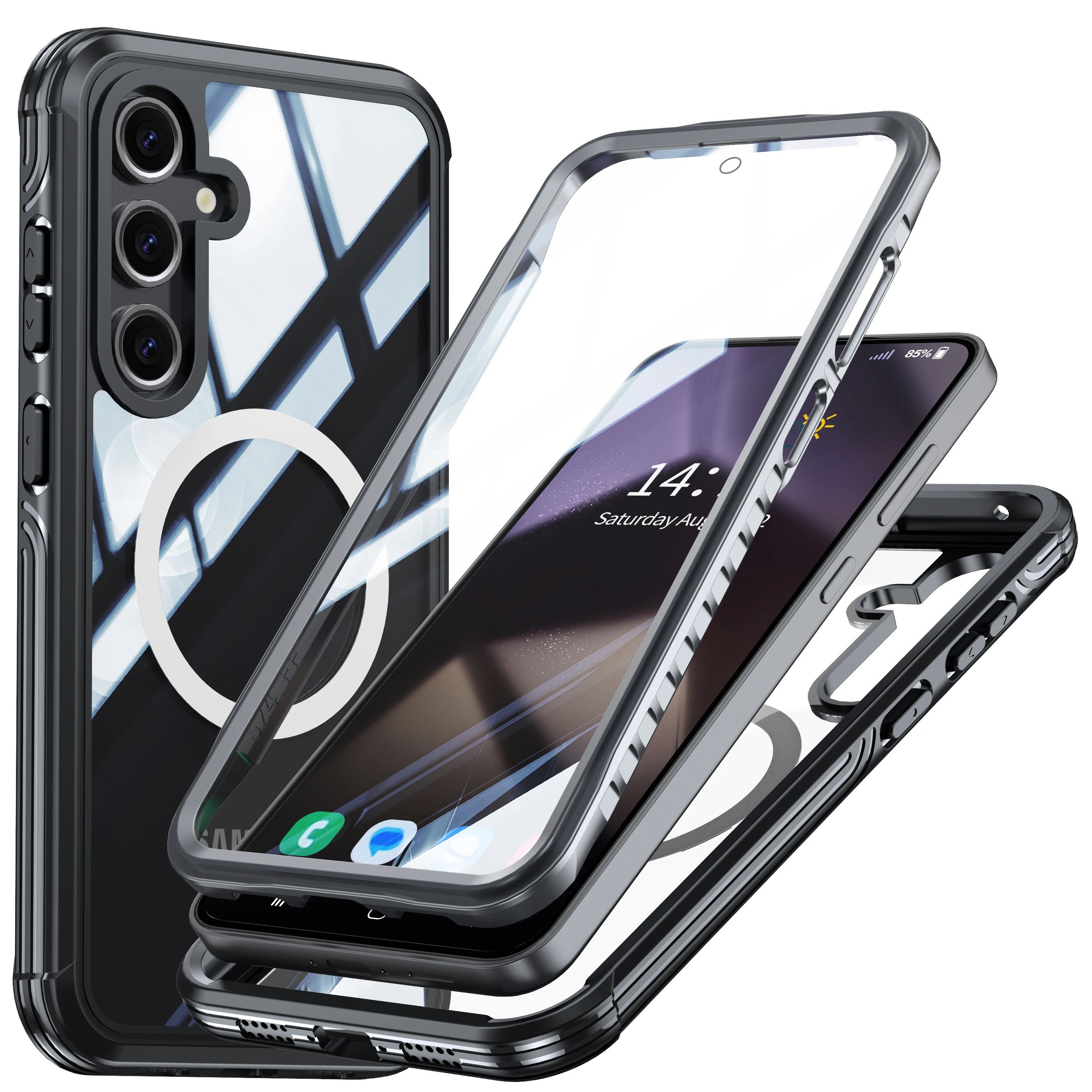 Durable and sturdy fully covered transparent TPU phone case designed specifically for Samsung Galaxy S24 FE S23 S22 S21 S20 S10