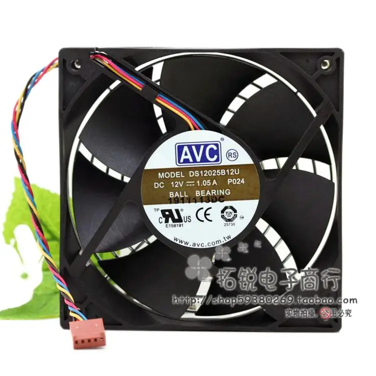 

AVC DS12025B12U 12025 12V 1.05A 451780-001 PWM Server Fan