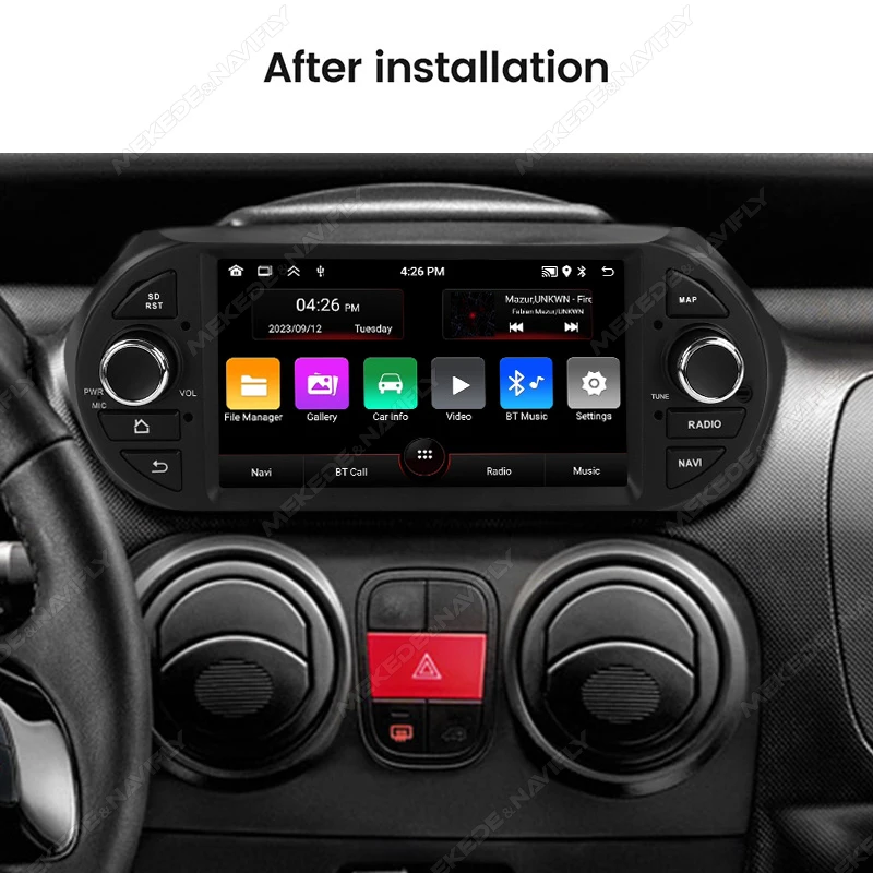 WIFI Carplay Android Auto Car Radio For Fiat Fiorino/Citroen Nemo/Peugeot Bipper Multimedia Video Player GPS Stereo Head Unit