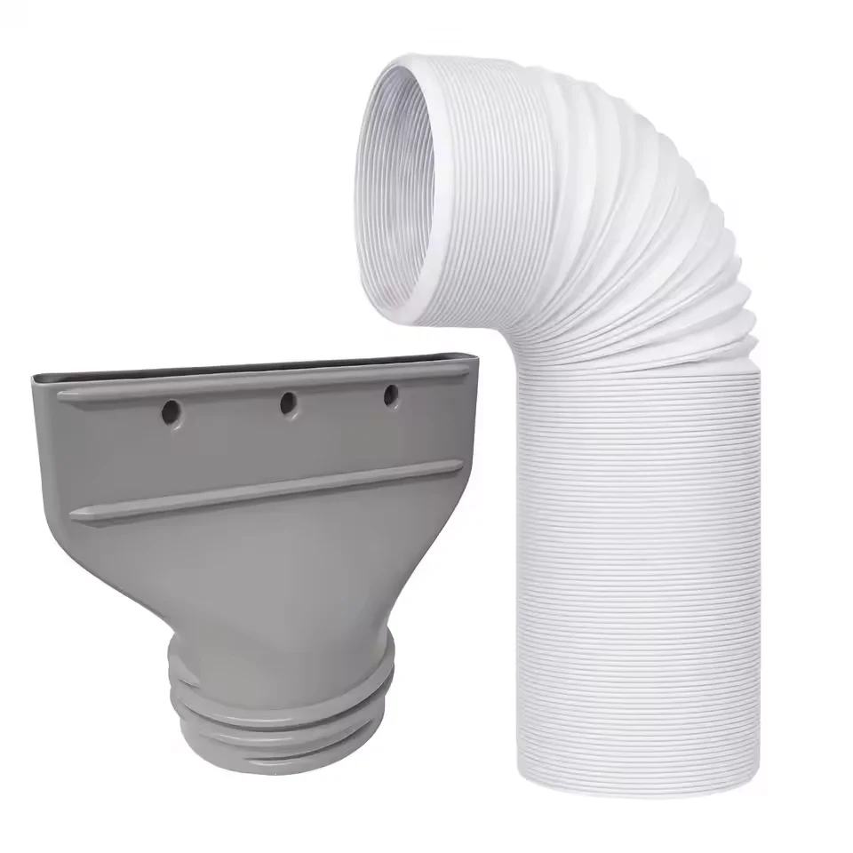 Conector de Mangueira de Ar Condicionado Portátil 150mm, Adaptador de Mangueira de Exaustão de Ar Condicionado Plana, Bicos de Duto de Janela para Ar Condicionado Móvel