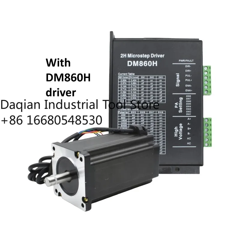 

Ra Tyhe Mini 86 mm Gearbox Nema34 Motor 6A 5N.m Holding Torque Cheap Nema 34 Integrated Stepper Motors with Kit and Encoder