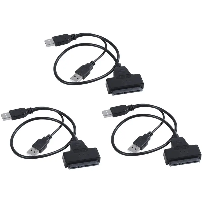 ABWR-3X USB2.0 To SATA Adapter Cable 48Cm For 2.5 Inch External SSD HDD
