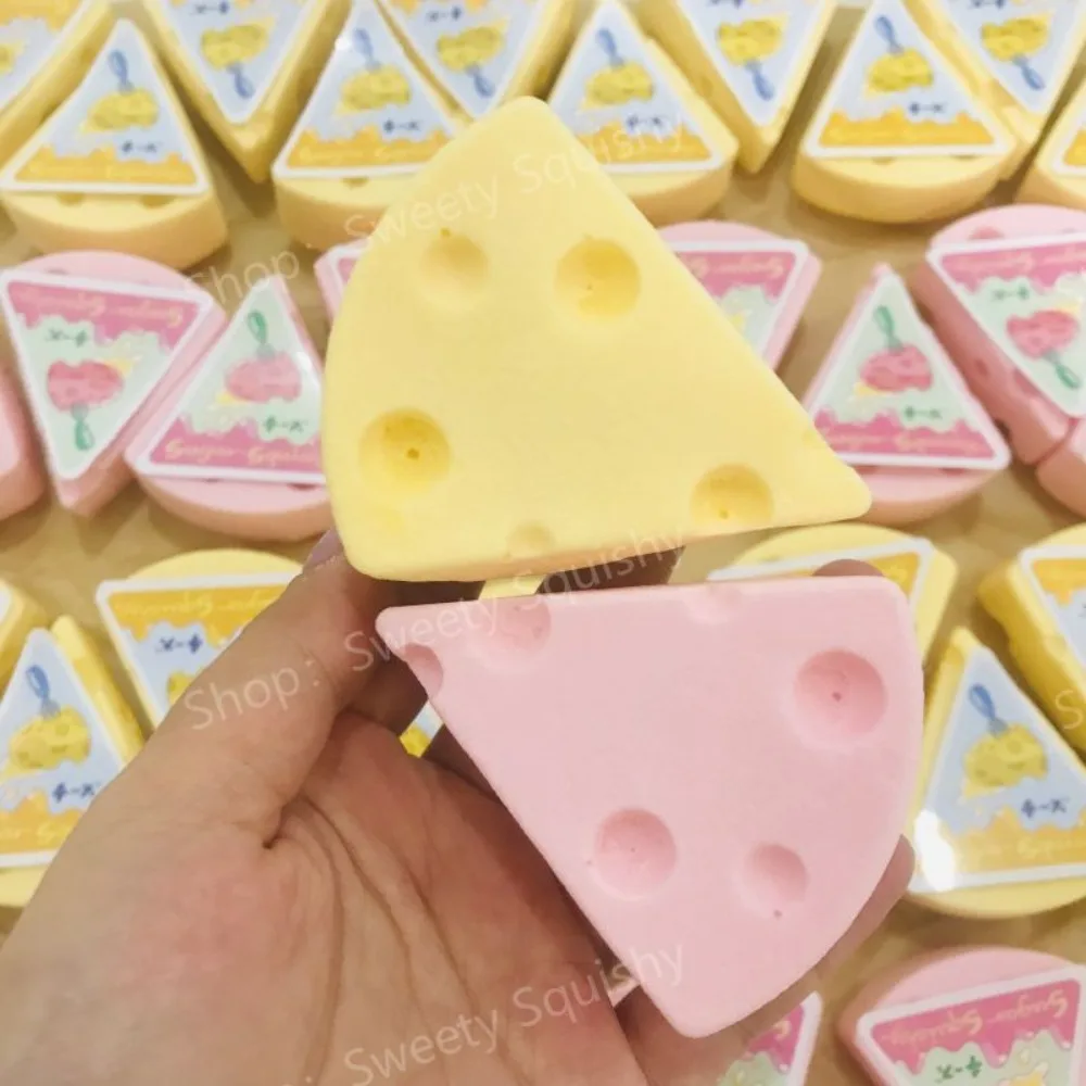 Squishy Gesimuleerde Kaas Brood Knijpspeeltje Zachte Stress Langzaam Stijgende Zintuiglijke Fidget voor Angst ADHD Autisme Cadeaus voor Kinderen