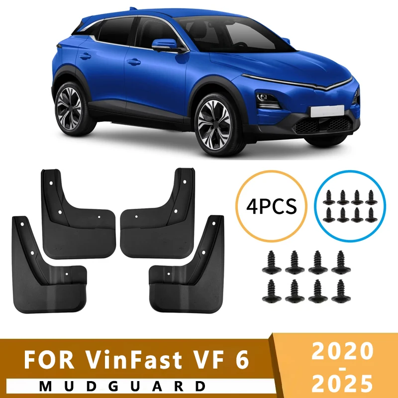 

Mud Flaps Fit for VinFast VF 6 2022-2025 2023 2024 Mudguards Tire Fenders Splash Proof Accessories Wheel Guards 4ps