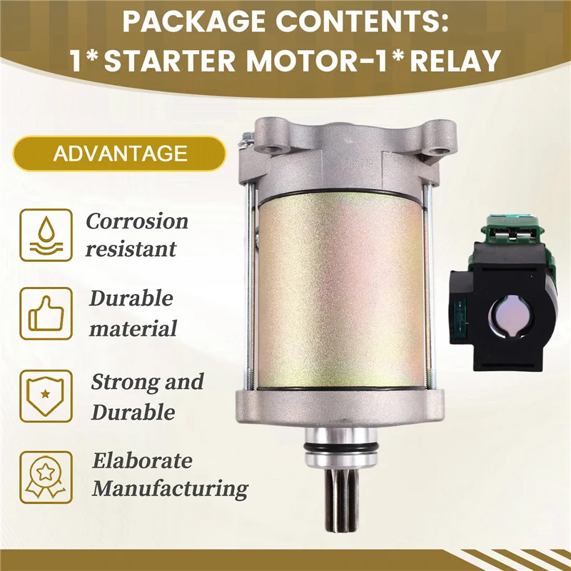 A11M-Starter Motor With Relay For Cfmoto Cforce 400 , Cforce Zforce Uforce 500 , Cforce 600 , 0GR0-091100