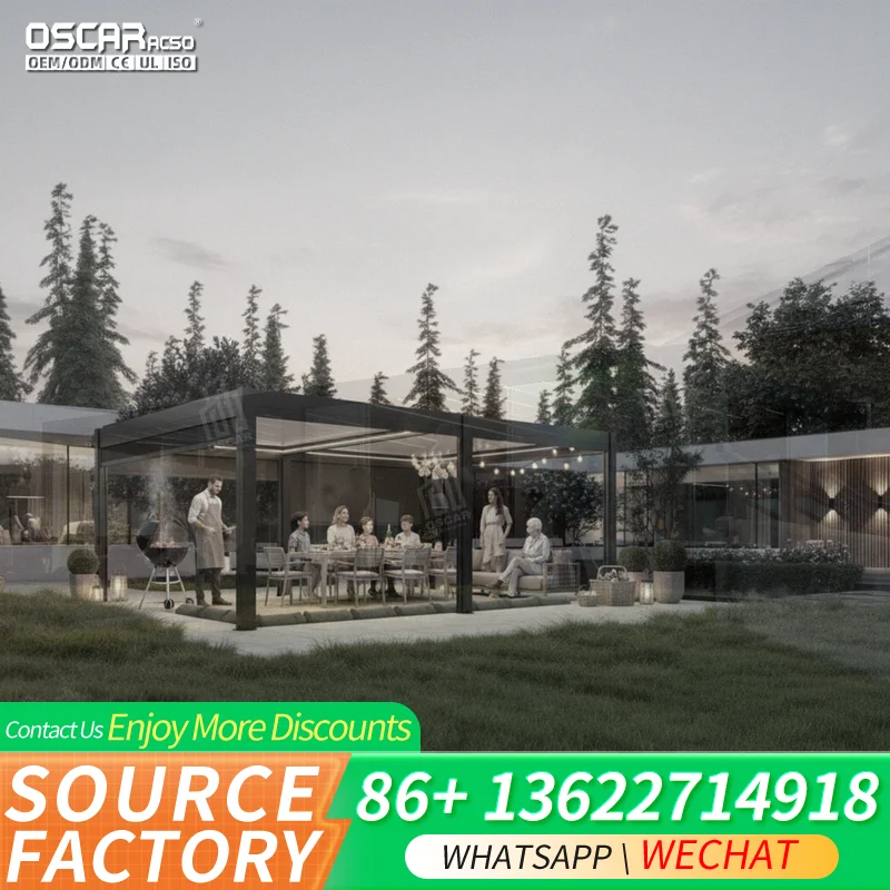 2026 Best Aluminum Pergola with Solid Roof and Aluminum Roofing Sheets Ideal for Backyard Garden Patio pergola