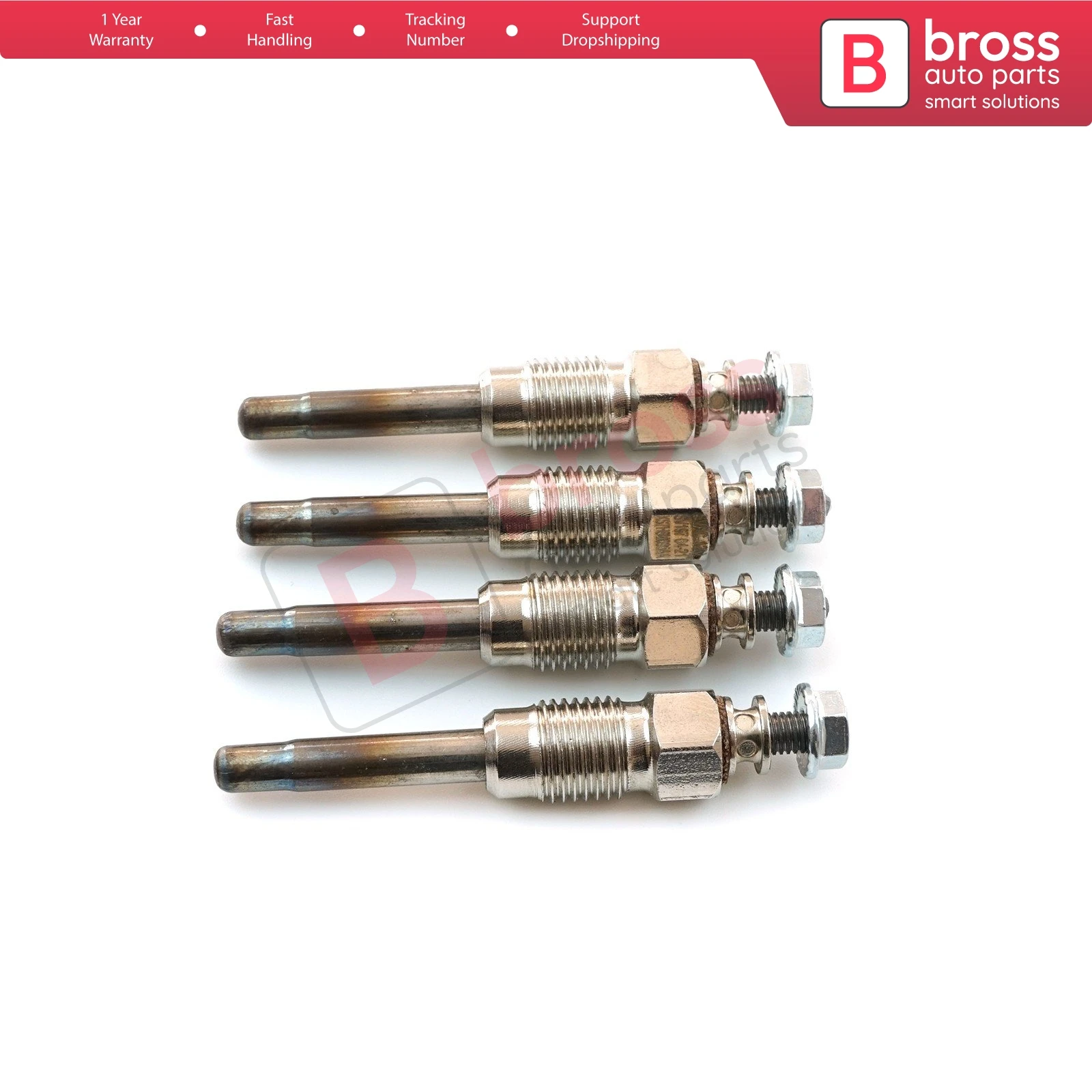 For Renault Megane MK1 Hatchback BA Classic LA 1.9 TDI 12 Volt BGP88-1 4 Pieces Glow Plug Auxiliary Heater XS7H6M090AA GN984