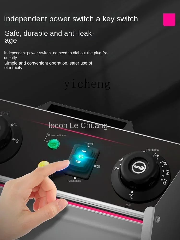 Oden Cooking Machine Pasta Cooker Electric Fryer Deep Frying Pan Commercial Single/Double Cylinder Combination