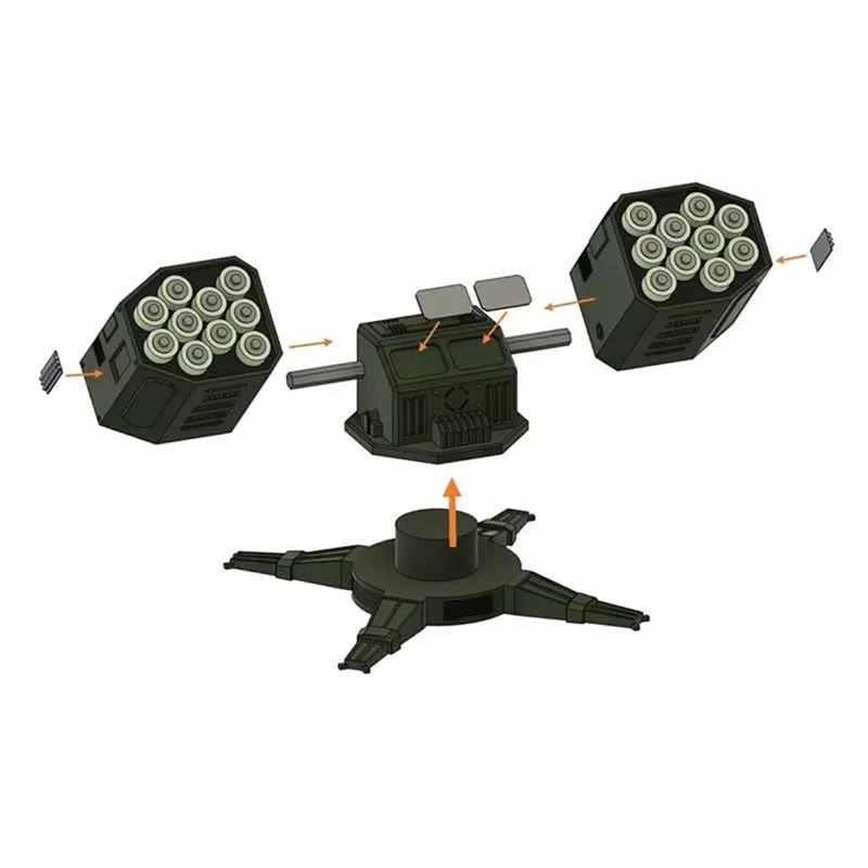 【B55AQ】Scatola portaoggetti per batteria Organizzatore multiposizione Decorazione per figurine da tavolo Alloggiamento batteria modello AA/AAA stampato in 3D