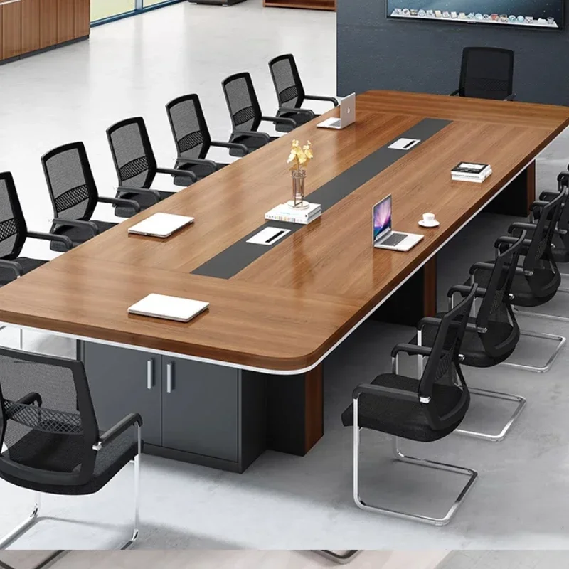 Office furniture new rectangular desk conference table long table simple and modern, conference negotiation table and chair