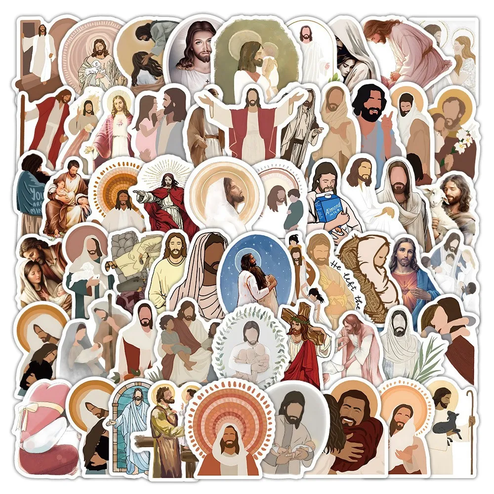 

50PCS Jesus Abbe Christian Religion Stickers Encouragement Graffiti Notebook Laptop Luggage Car Wall Decals DIY Toys Gifts
