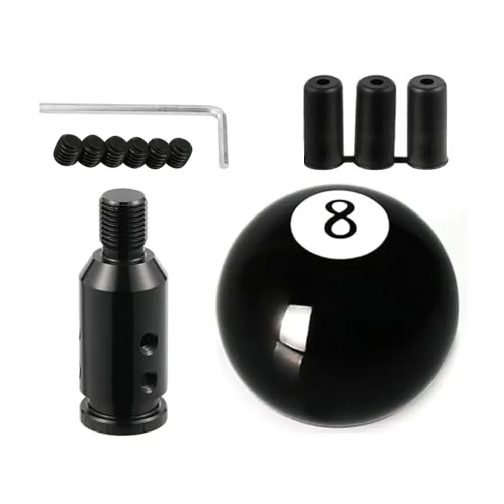 Unique Black 8 Ball Shifter Knob to Personalize Your Car's Interior Suitable for Both Manual and Automatic Transmissions