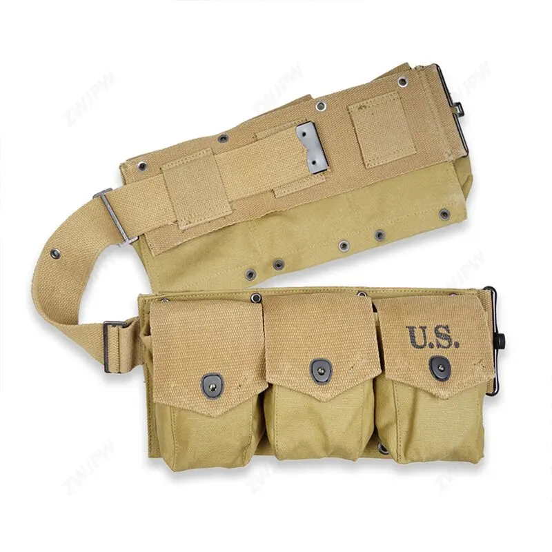 WW2 US ARMY SIX CELL  POUCH US TACTICAL POCKETS PURE RIBBON HIGH QUALITY