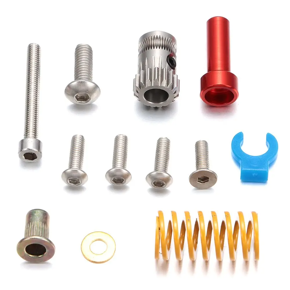 Extrusora de doble engranaje rojo de doble engranaje, extrusora mk8 de doble engranaje de aleación de aluminio, CR-10 Pro de alimentación de doble controlador