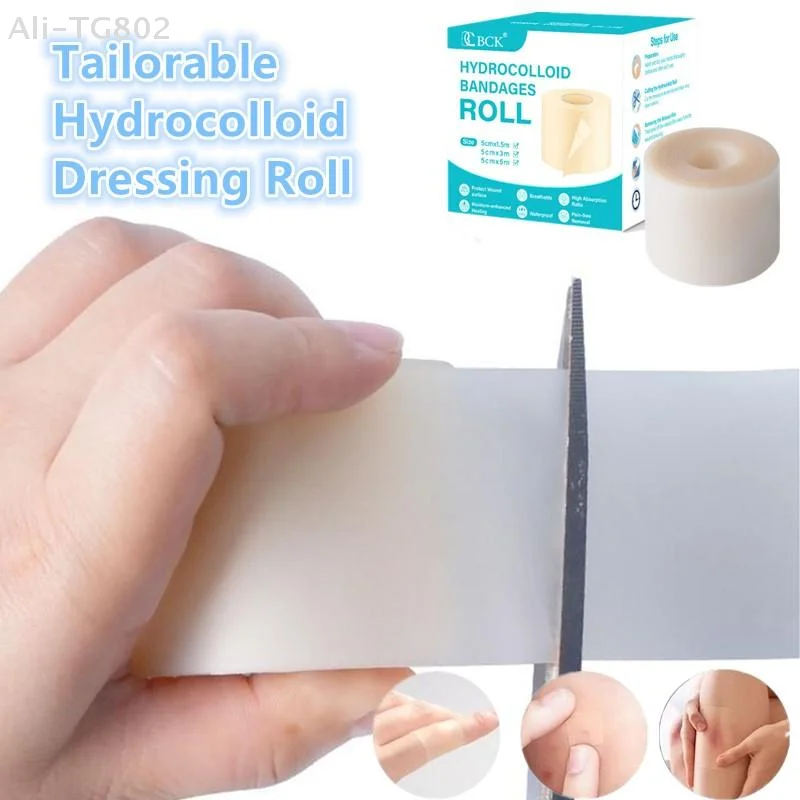 

Highly Absorbent Hydrocolloid Roll Wound Care Bandages Self-Adhesive Bed Sore Burn Patch for Gentle Healing