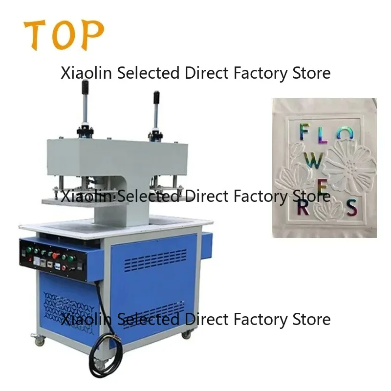 Automatic Professional Dual Station 3D Golden Leather Logo Embossed Foil Hot Stamping Machine Embossing Machine for Leather
