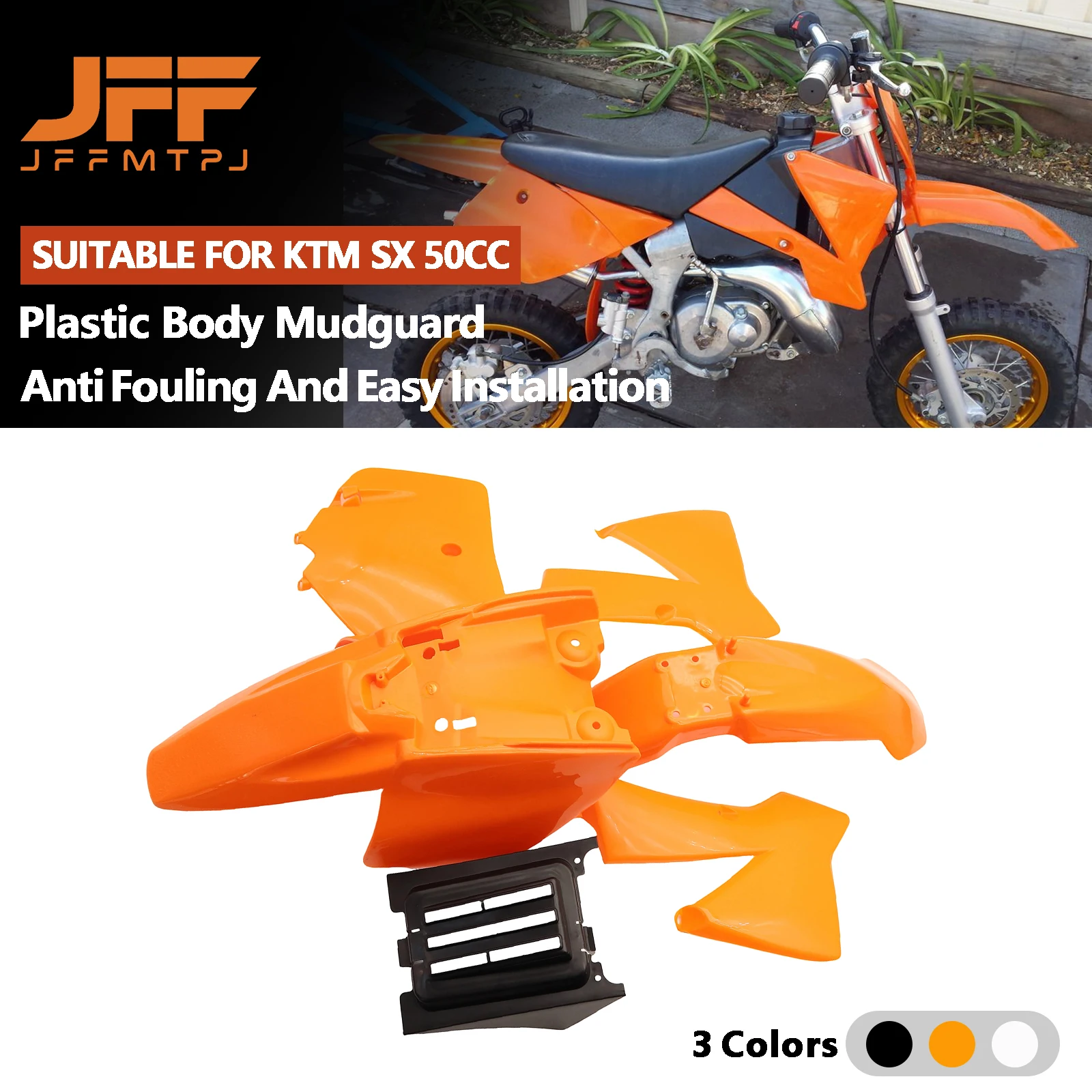 New 3 color Plastic Body Fender Kit For KTM SX 50CC 50 50SX Mini Adventure Junior Adventur 2003-2008 Dirt Bike Pit Bike
