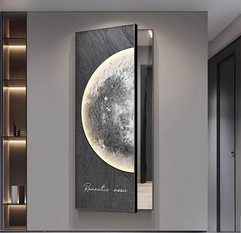 Sliding and pulling full-body mirror decoration paintings, invisible murals, mirror hanging paintings