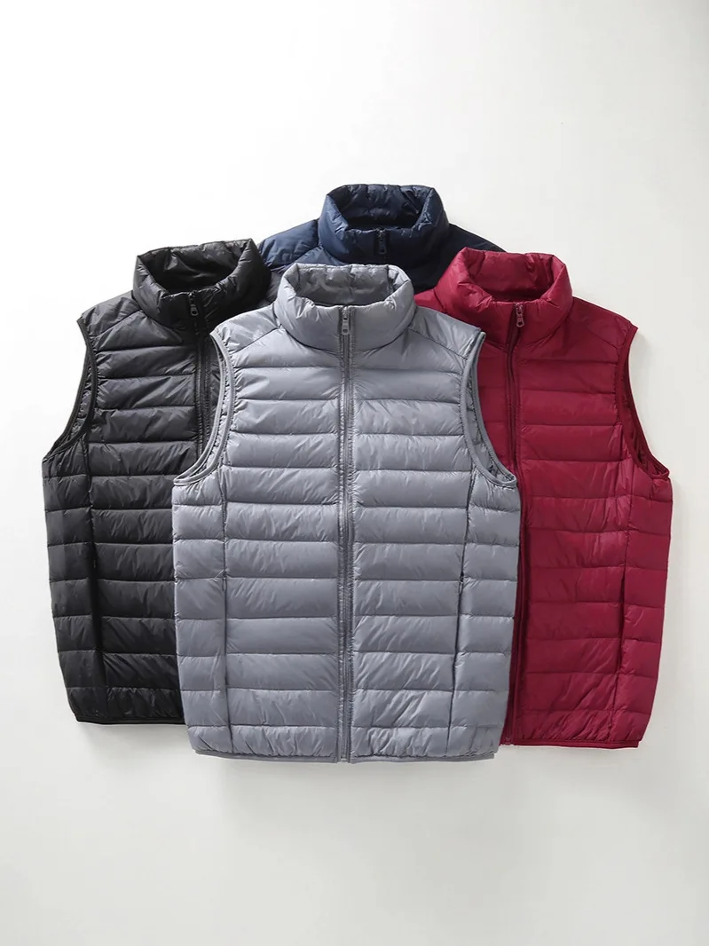 

New autumn and winter spot down vest men's casual loose youth large size vest waistcoat jacket