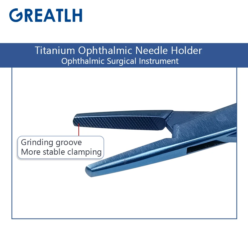 4 Type Choices Ophthalmic Titanium Needle Holder with Clipping Needle Surgical Instruments