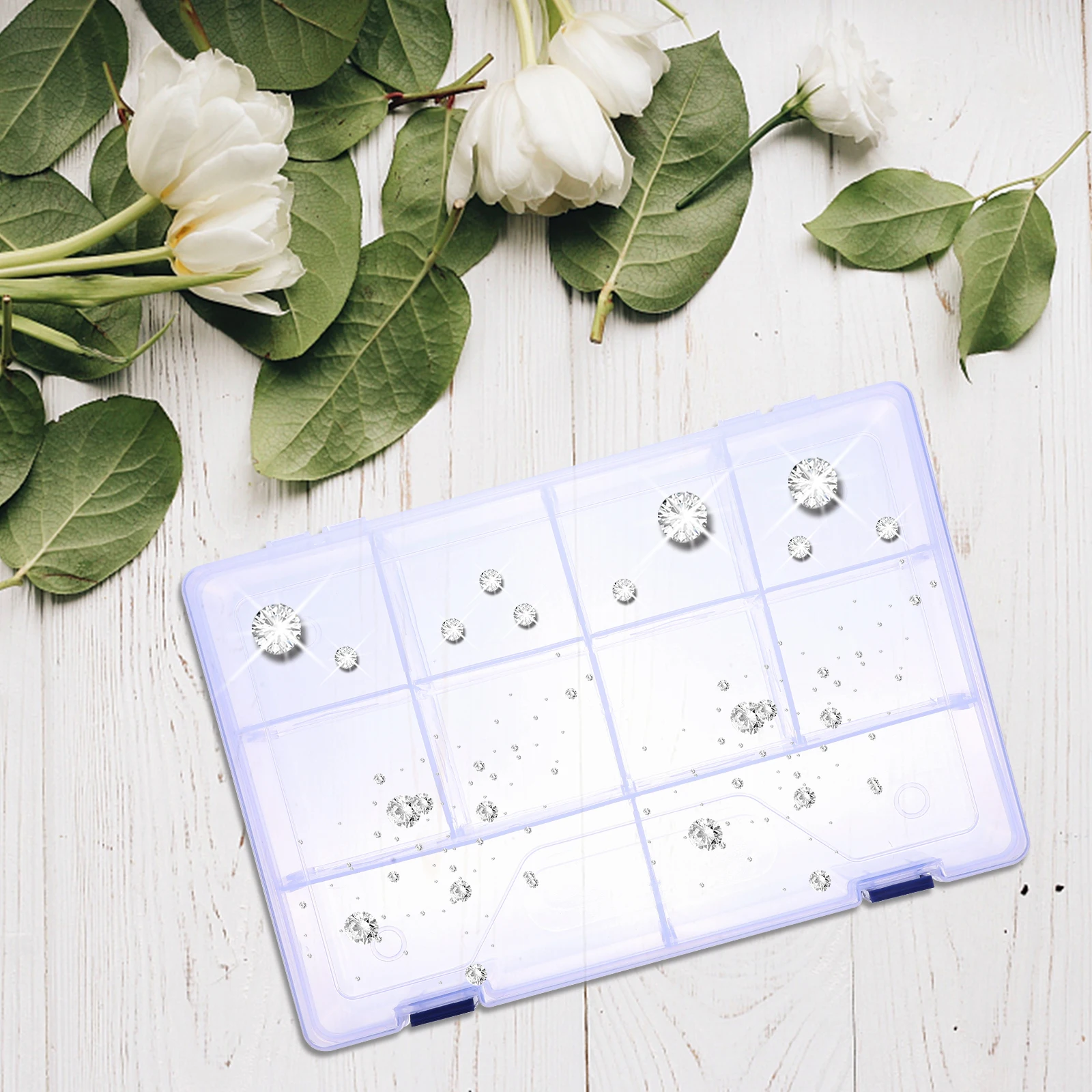 

Transparent Storage Box Clear Container Office ganizer Tray Plastic High Quality Durable Practical Easy Beads Necklace