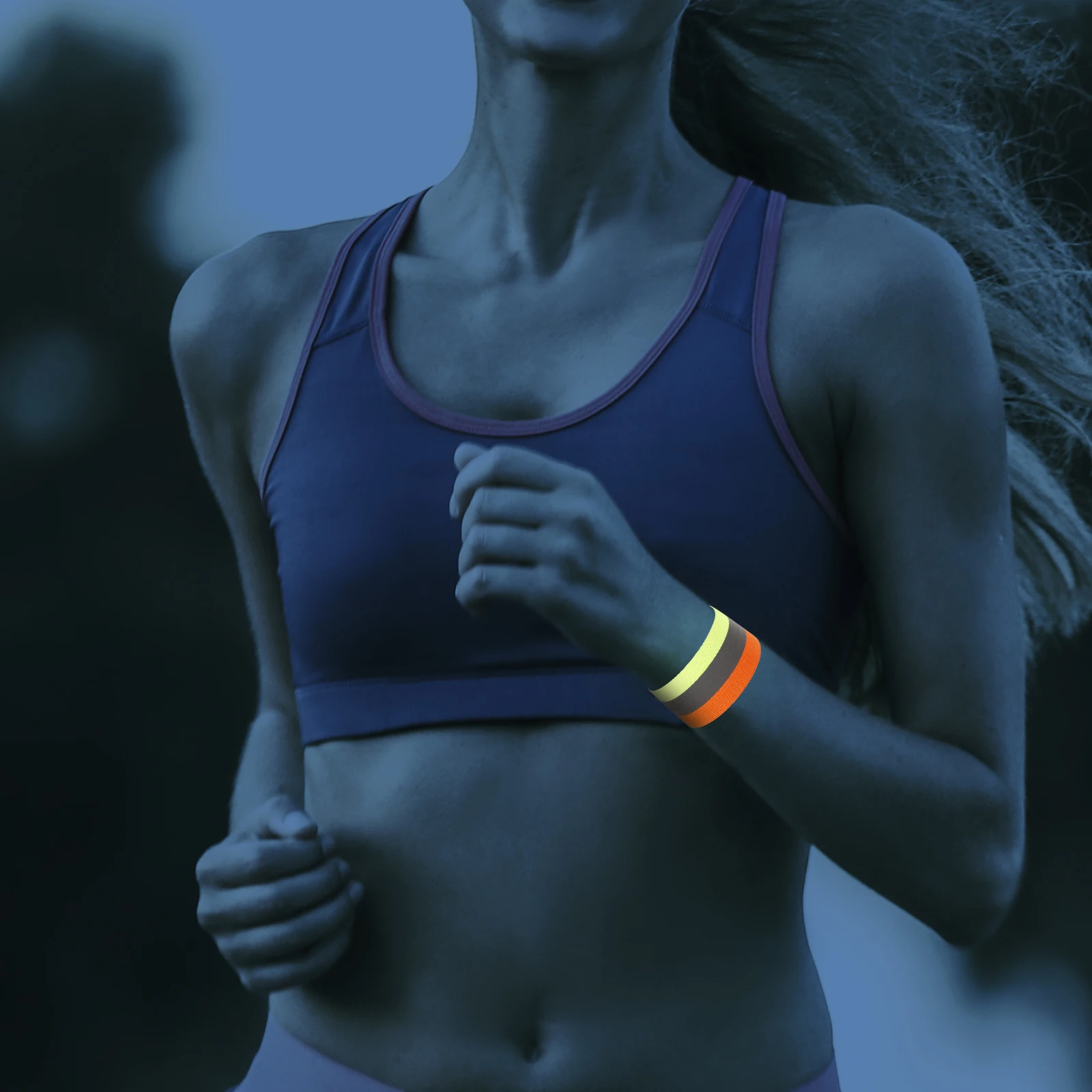 

1 Pair Reflective Arm Bands Safety Straps for Outdoor Running Cycling Orange Yellow Adjustable High Visibility