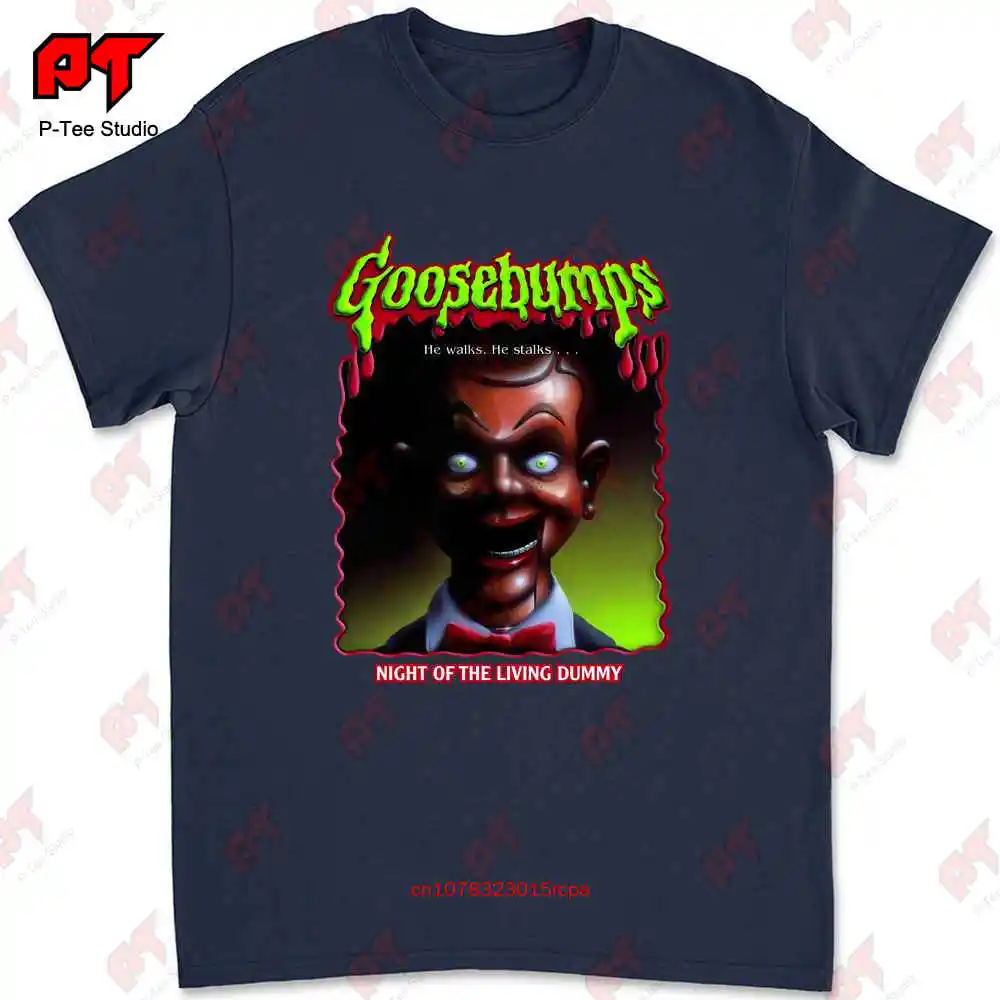 R.L. Stine Goosebumps Nightmare Halloween Living Dummy Series Rob Letterman T-shirt GMBY