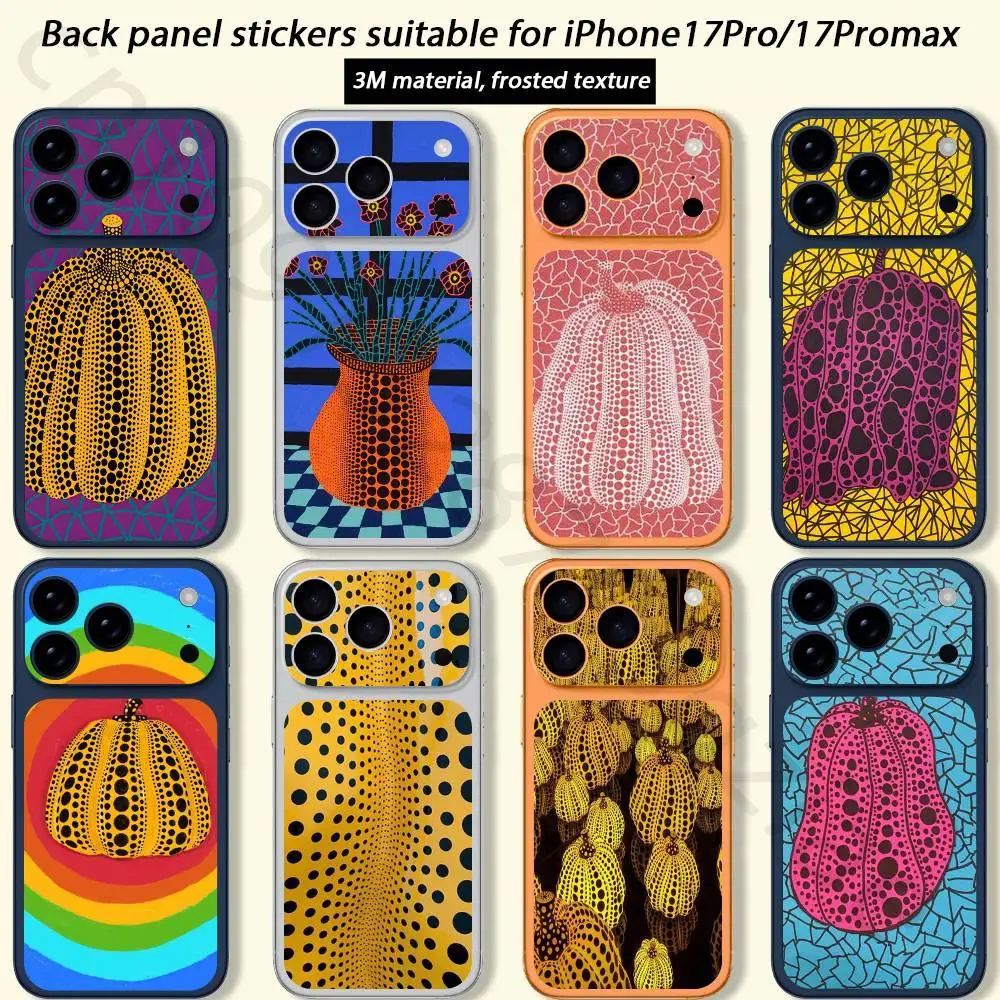 

Защитная пленка-наклейка Pumpkin Yayoi Kusama TICKET для iPhone 17 Pro/Pro Max: для задней панели, рамки и камеры