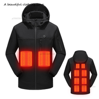 Outdoor USB Heating Jackets Warming Coat Winter Flexible Electric Thermal Clothing Fishing Hiking Washable Warm Clothes