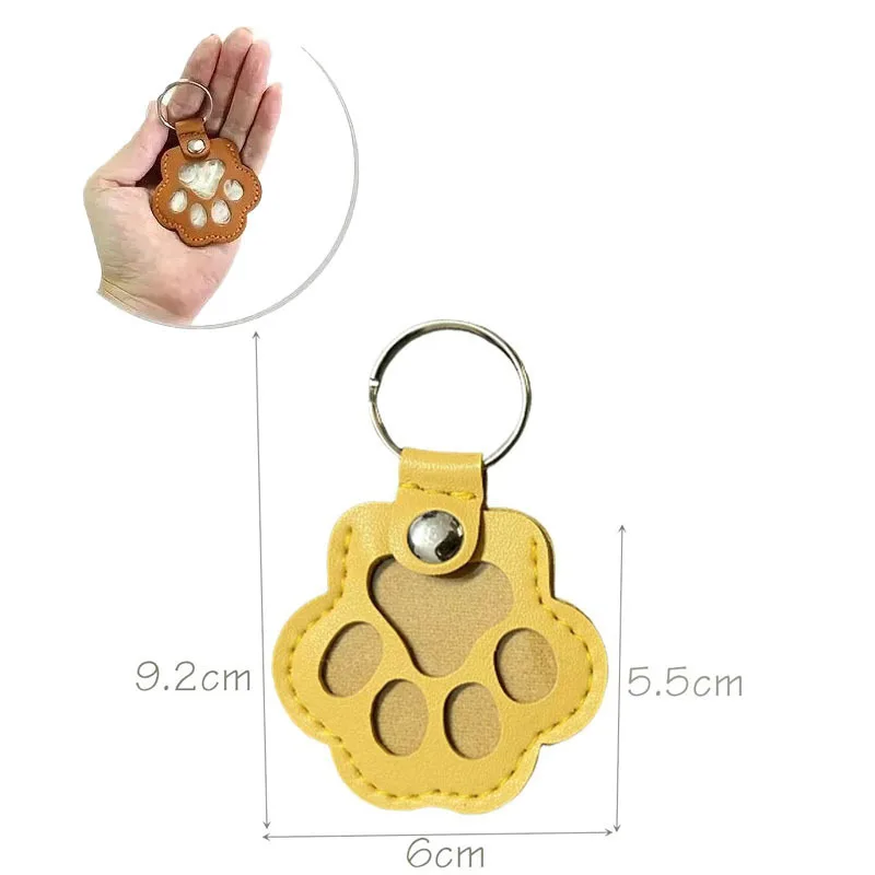 Leather PVC Keychains Pet Hair Storage Memorial  Dog Pendant Decorations Small Hanging Ornaments Citywalk Summer Short Sleeve