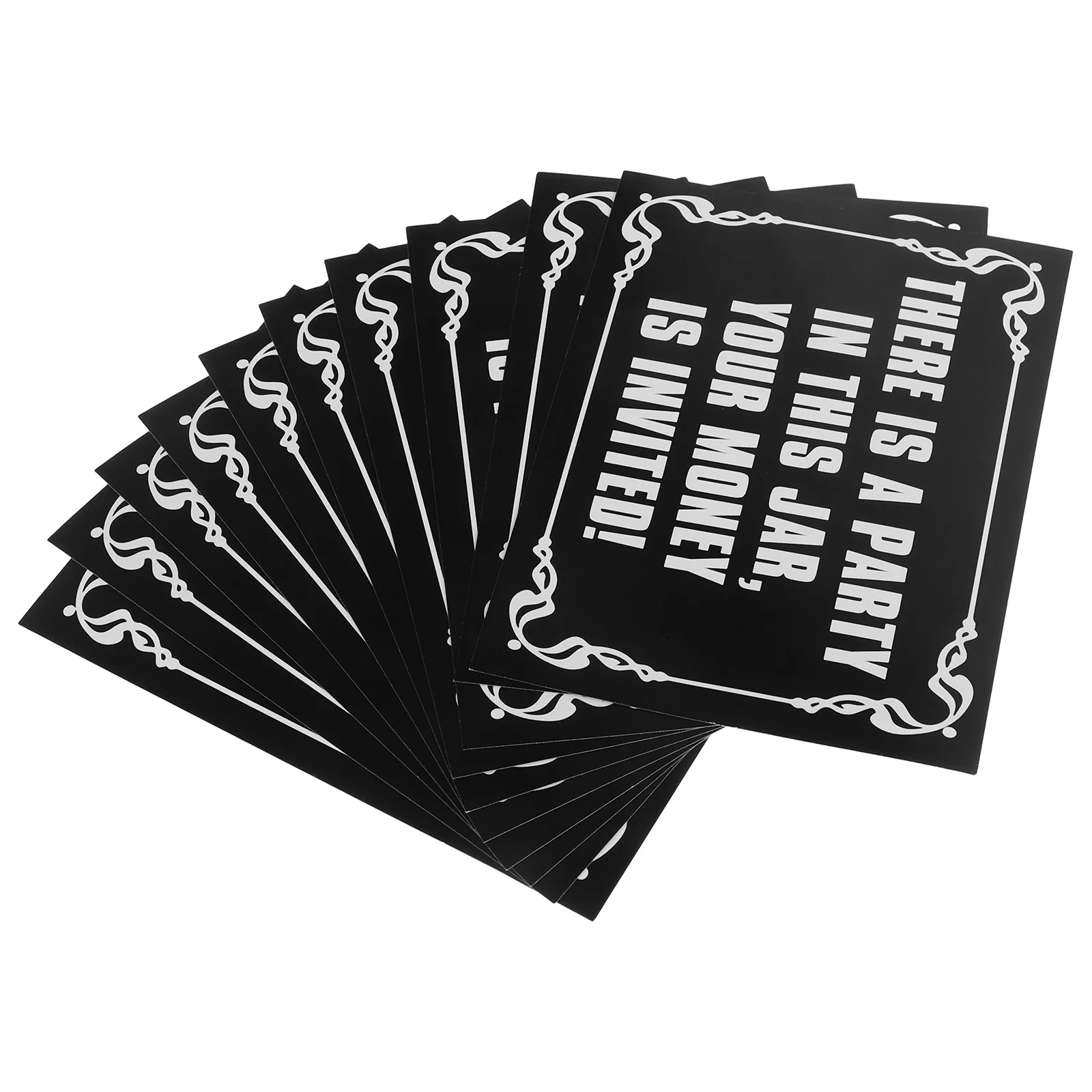 สติกเกอร์ไวนิลกันน้ำลายตลกสำหรับติดขวดใส่เงินบริจาคในร้านกาแฟ บาร์ ร้านอาหาร ติดง่าย ลอกออกง่าย ขอบคุณสำหรับการบริจาค