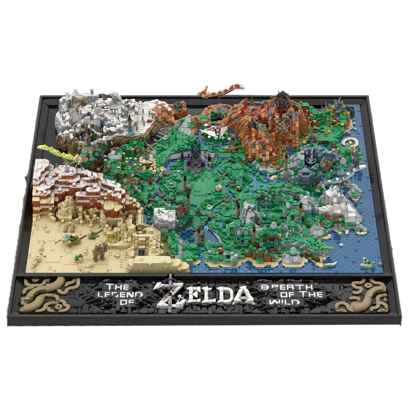 14876PCS Movie Games series MOC 1:13500 scale Legend of Zelding: Breath of the Wild Hyrule map model DIY creative ChildToy block