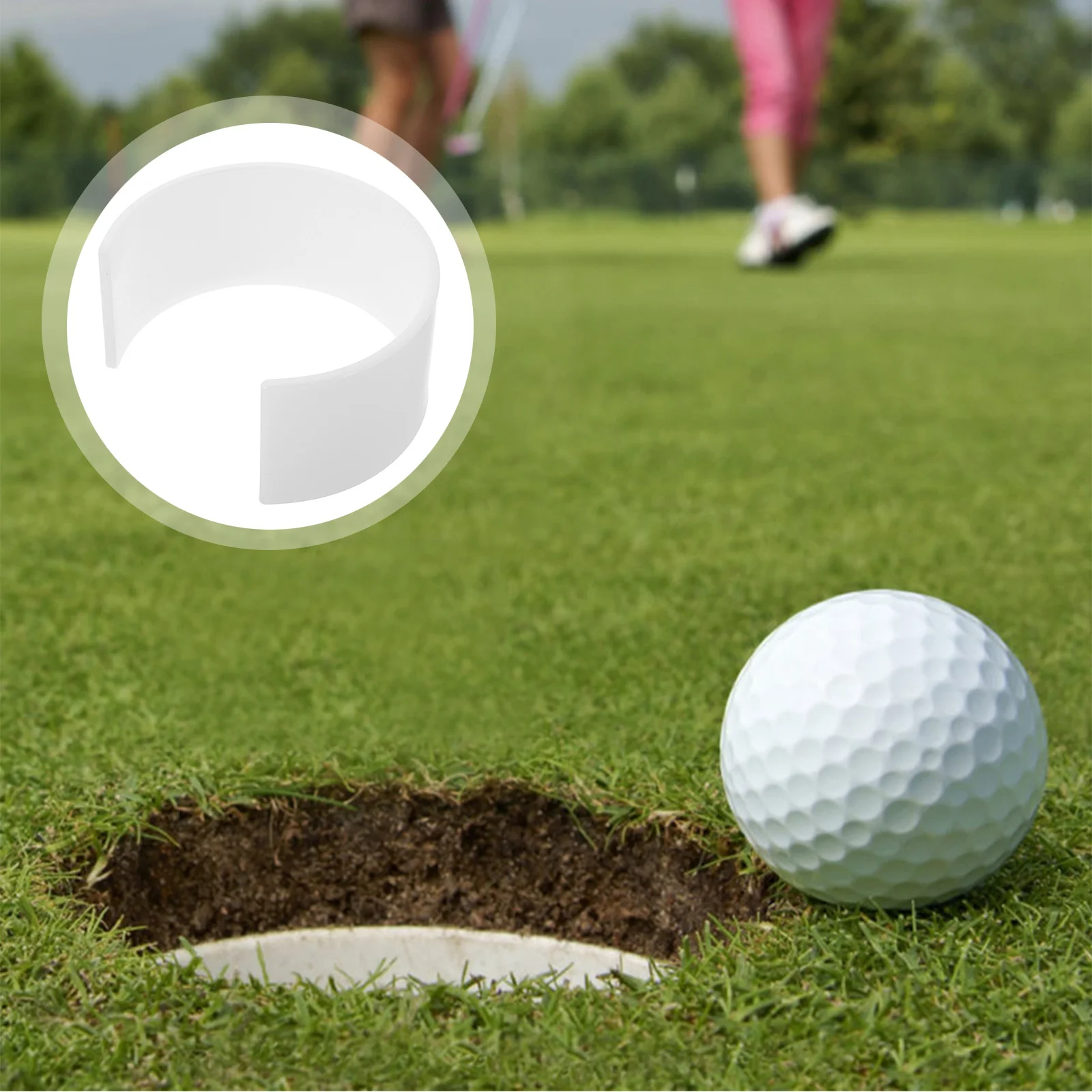 

Plastic Golf Hole Cup Cover Universal Fit Accurate Positioning Portable Design Indoor Outdoor Practice Tool Putting Green