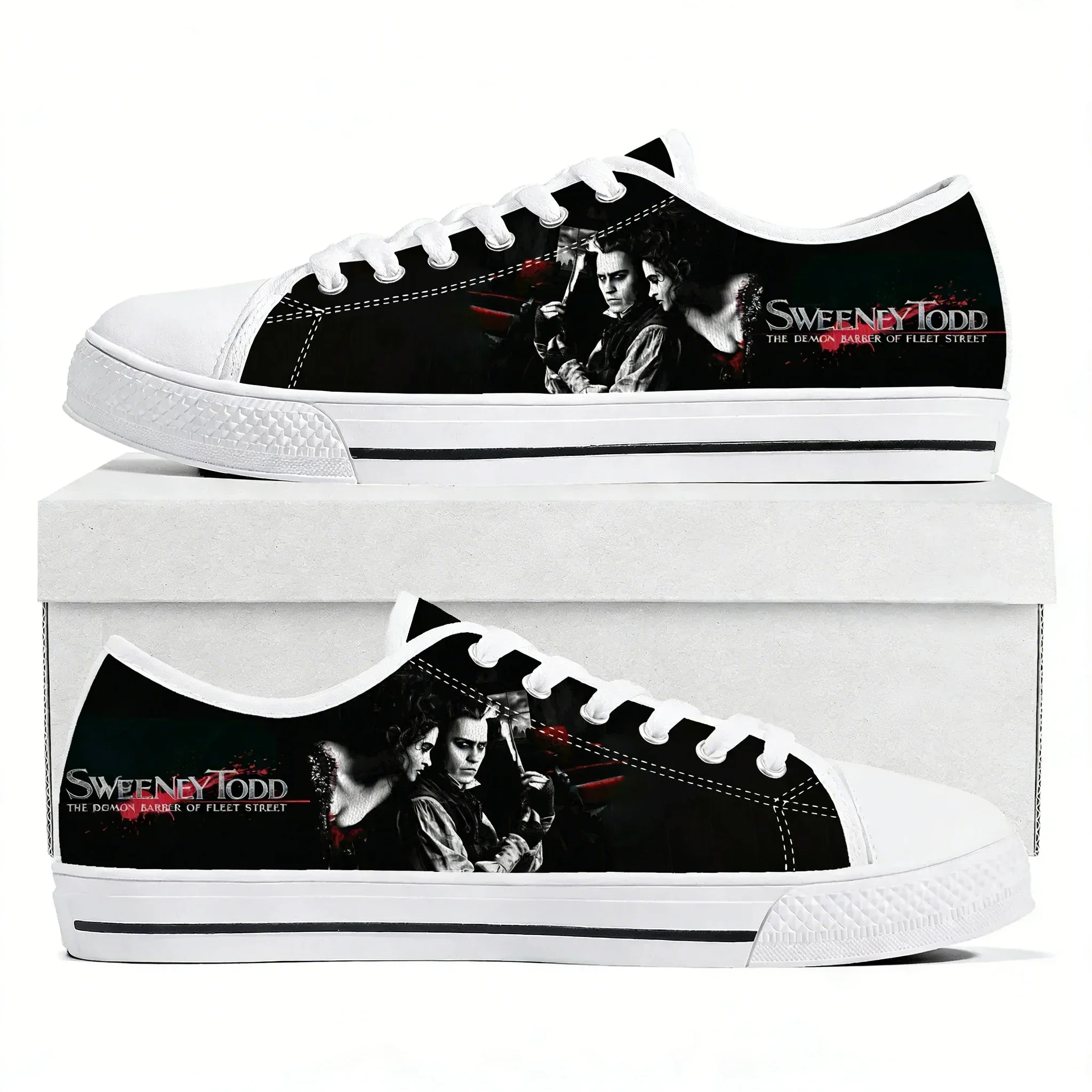 

Sweeney Todd The Demon Barber of Fleet Street Low Top Sneakers Mens Womens Teenager Canvas Sneaker Casual Shoes Custom Made Shoe