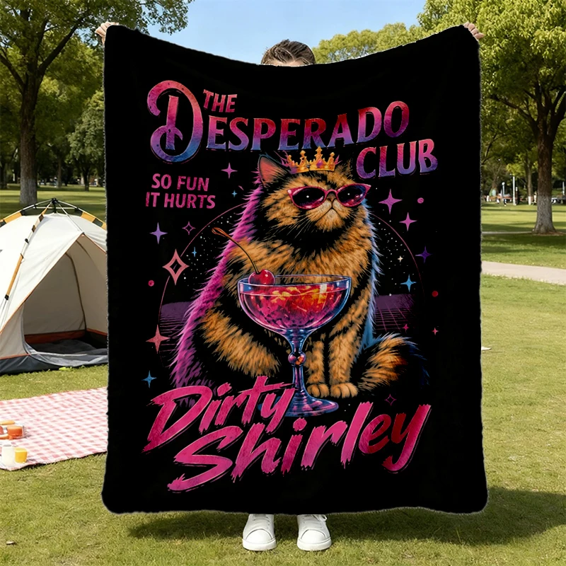 Desperado Club Flannel Blanket, Dungeon Crawler Throw, Vintage LitRPG Bookish Gift for Readers