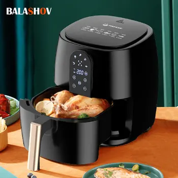 Image 6L Smart Electric Air FryerLarge Capacity Automatic Household Multi 360°Baking LED Touchscreen Deep Fryer Without Oil EU Plug