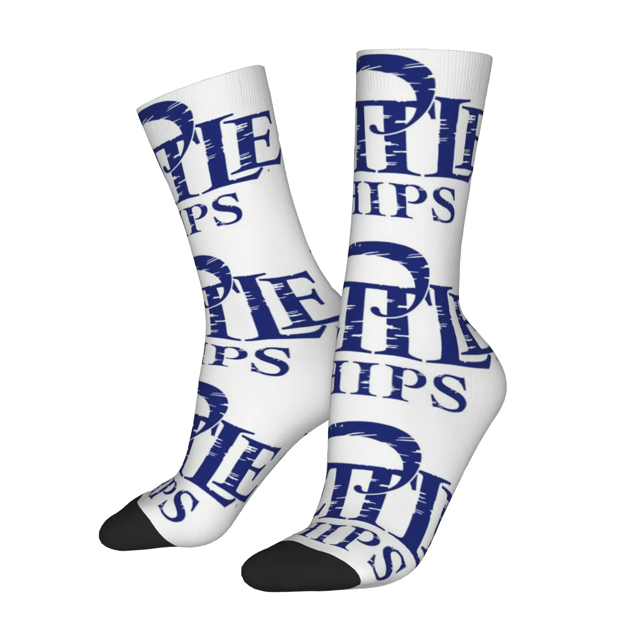 1 Paar Lustige Socken mit Wasserkocher-Logo, Hip-Hop Nahtloses Muster Bedruckte Herren-Crew-Socken, Lässige Herrensocken