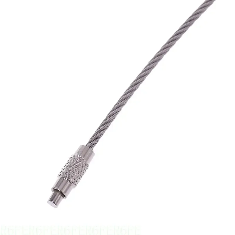 

Y1UC EDC Stainless Steel Wire Loop Keyring Blank Cable Circle for DIY Keychain Jewelry Making for Key Holder Split Ring Conne
