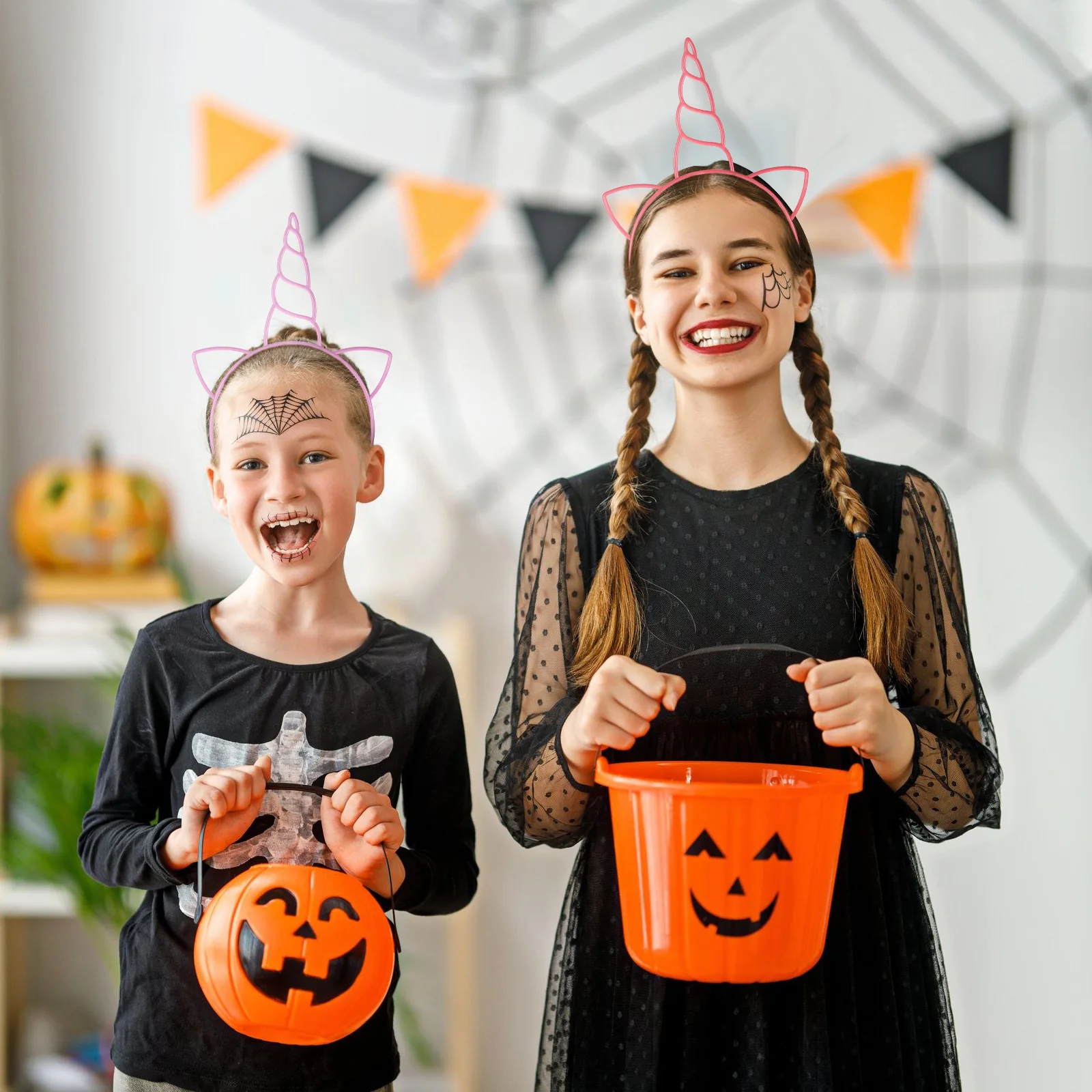 

12 шт. флуоресцентная повязка на голову с единорогом для девочек, аксессуары, костюм, повязки на голову, головной убор для детей