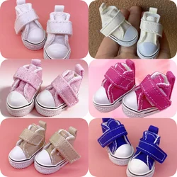 Tilda 3.6cm Fabric Doll Shoes For Blythe Doll Ob24 Toy Doll 1/8,Canvas Sneakers Shoes for Korean Stuffed Doll 1/6 Joint Body
