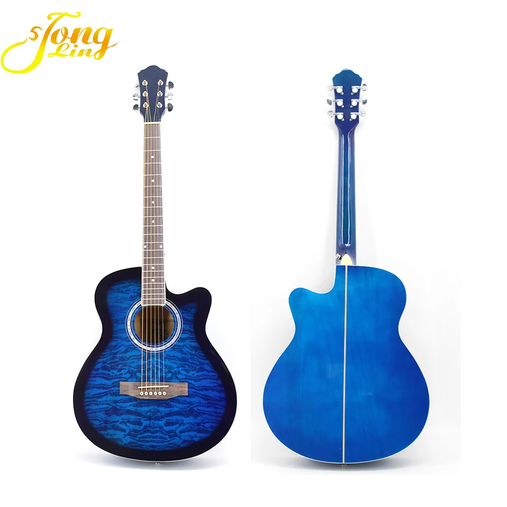 41‑Inch Cutaway 6‑String Acoustic Folk Guitar Spruce Top Wooden Body String Instrument for Beginner Music Enthusiasts Learning