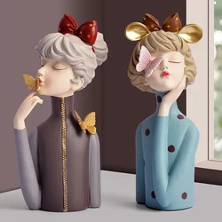 Moden Gorgeous Girl Resin Art Statue Gift Fairy Accessori Fashion Style Sculpture Ornaments Home Decoration Tabletop Figurines
