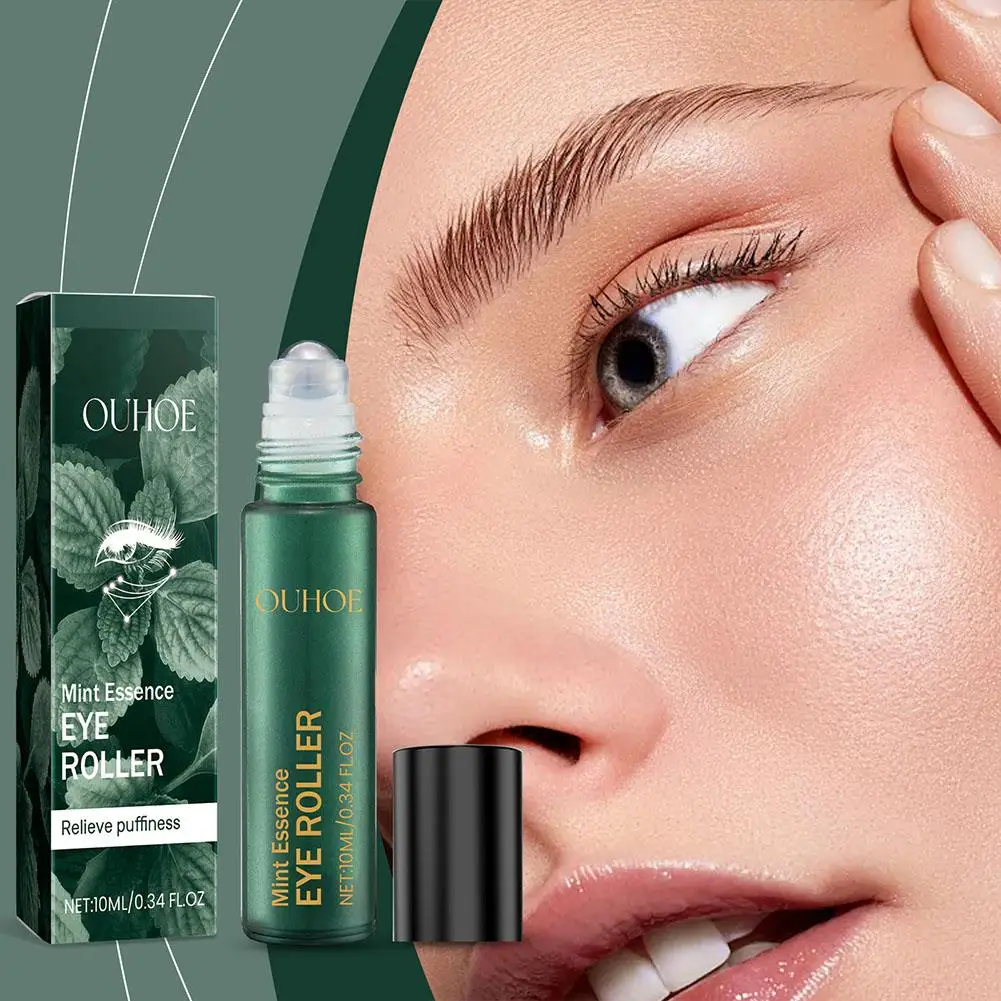 Eye Roller Serum com Essência de Menta, Anti Dark Circle, Puffiness, Firming, Lifting Bags, Eye Skin Massager Care, S6U3, 10ml