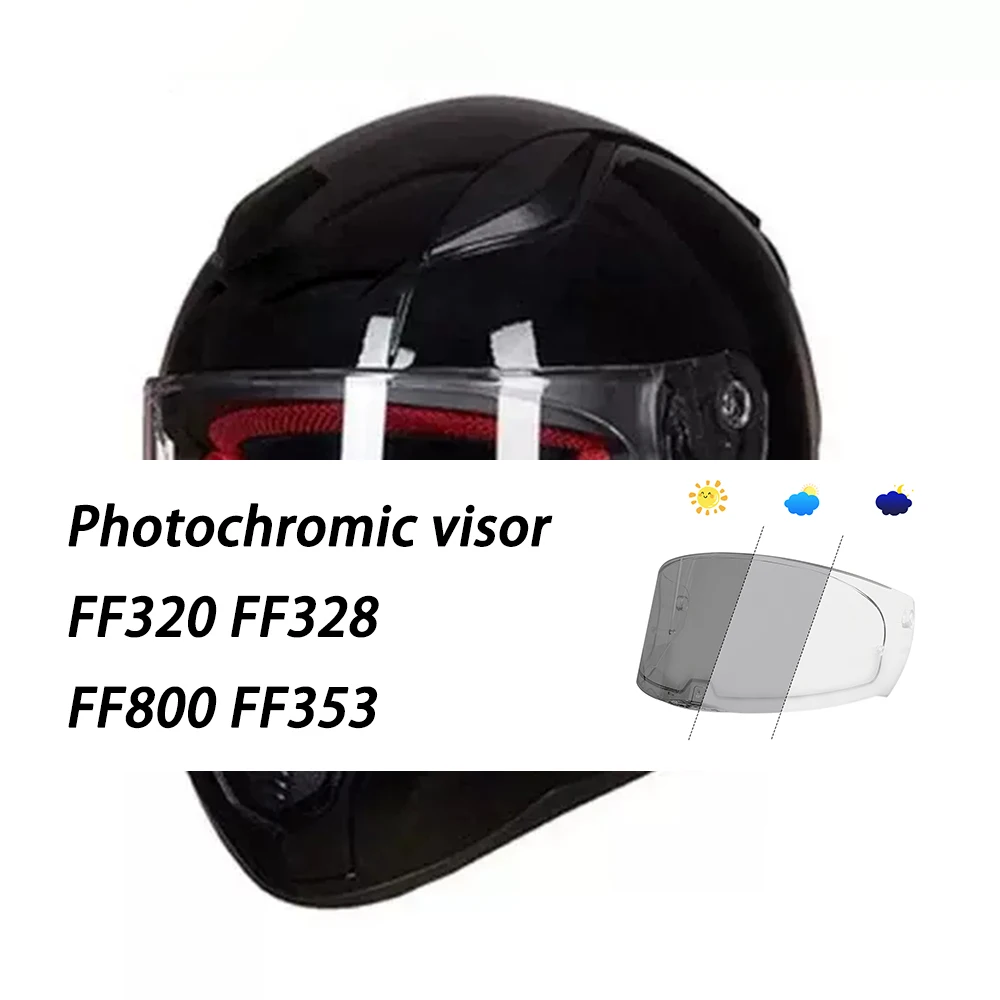 Helmet Photochromic visor Fit for LS2 FF320 FF328 FF800 FF353 helmet Replacement shield Glasses Goggles Screen Helmet Part