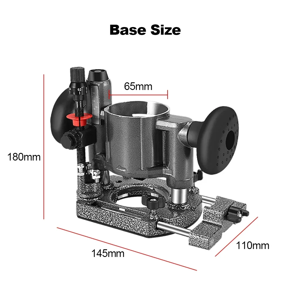 Base de inmersión compacta para fresadora, enrutador de madera de 6,35mm, 800W, accesorios para herramientas eléctricas de 65mm, 3 tipos opcionales