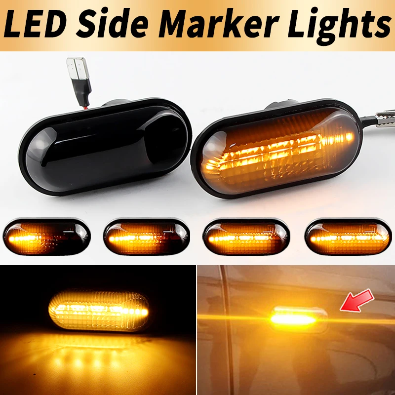 2PCS LED Side Marker Turn Signal Lights Canbus For Honda Civic 92-05 Acura 85-13 CRX 1988-2001 Del Sol 1992-1997 S2000 1999-2009